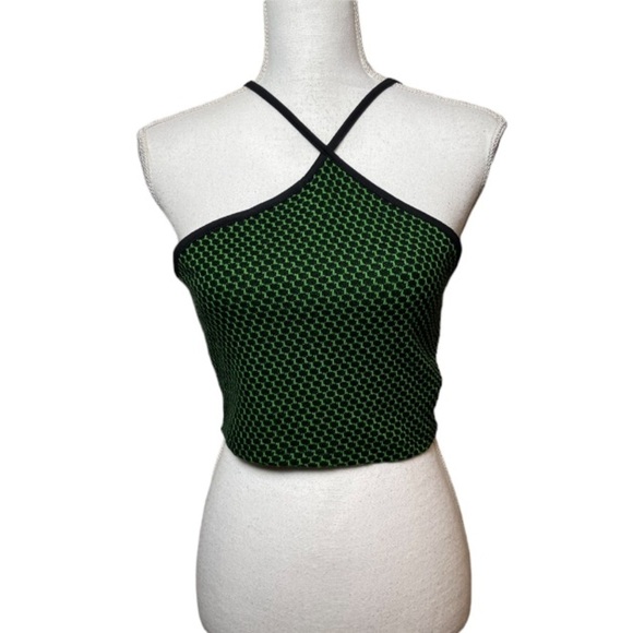 Zara Crop Top Womens M/L Jacquard Festival Sunny Grunge Punk Goth Y2K Party - Picture 4 of 10